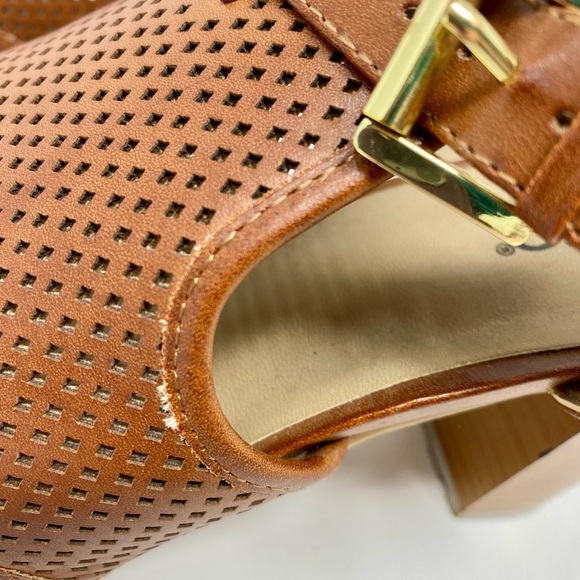 Women’s Brown Block Heel Sandals Size 10M - Picture 4 of 12